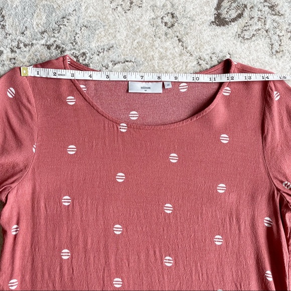 Minimum Coral Patterned Short Sleeved Blouse Size 34 or US XS - Picture 5 of 8